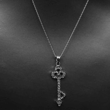 Pendentif clé coeur en argent SP062