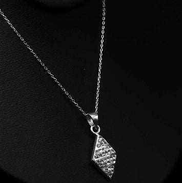 Pendentif rhombe en argent SP064