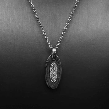 Pendentif ovale en argent SP061