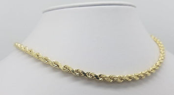 5.8mm -10k Chaîne Torsade (Robe Chaîne) Diomond cut 22pouce en or CR-003