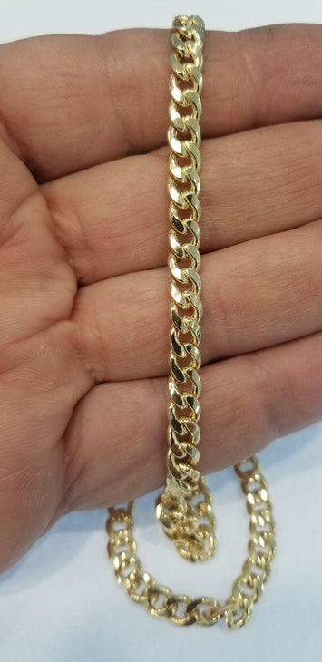 5mm -10k Chaîne Miami Cubain en or