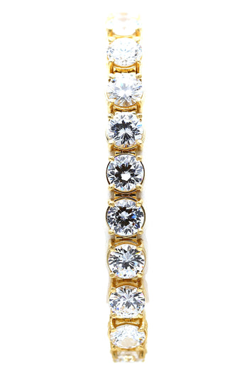 11 mm-10k Gold Zircon Chain Bracelet for men