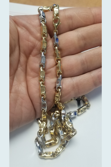 10k -Chaîne (Hollow Bullet)  en or GB014