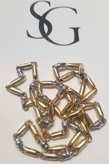 10k -Chaîne (Hollow Bullet)  en or GB023