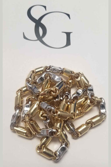 10k -Chaîne (Hollow Bullet)  en or GB020