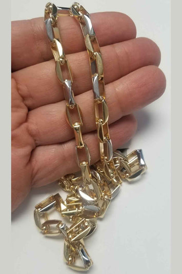 10k -Chaîne à maillons étirés en or GB018