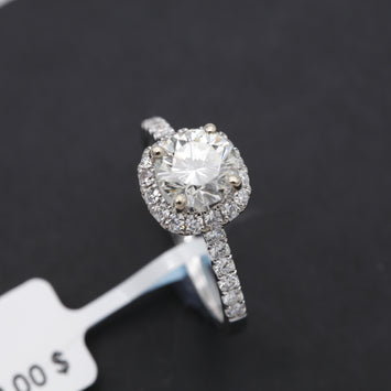 18K Bague en Or avec Diamond