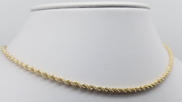 3mm -10K Chaîne Torsade en or GCR002