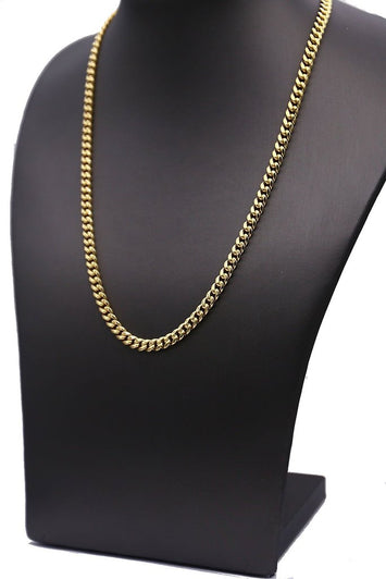 3mm-10k Chaîne Miami Cubain en or