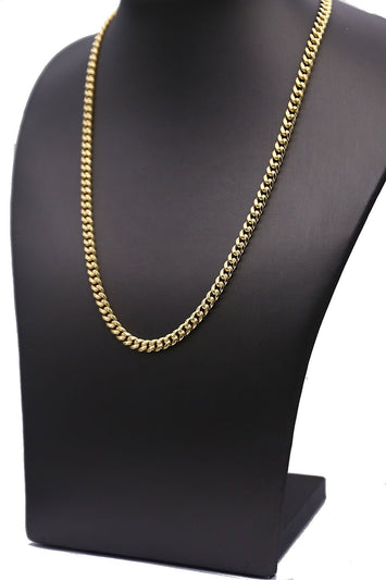 5mm -10k Chaîne Miami Cubain en or