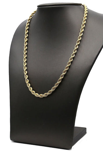 5mm -10K Chaîne Torsade en or GCR004