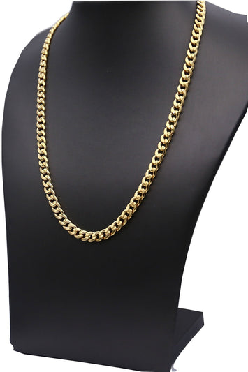 6mm-10k  Chaîne Miami Cubain en or