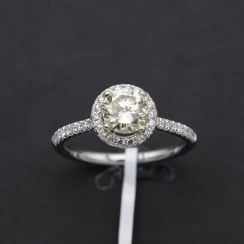 18K Bague en Or avec Diamond