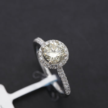 18K Bague en Or avec Diamond