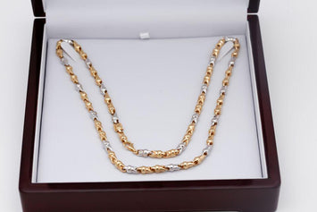 10 carats Chaîne en or (Hollow Bullet)