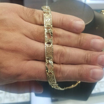 Gourmette 8.5mm Chaîne en or 10 carat (Diamond Cut)