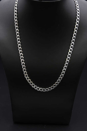 5.6mm-Chaîne Gourmette  taille diamant en argent SC004