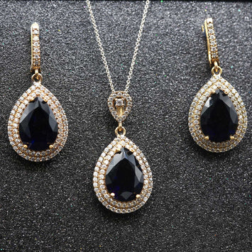 ensemble de collier en argent avec plaque l'or SP003