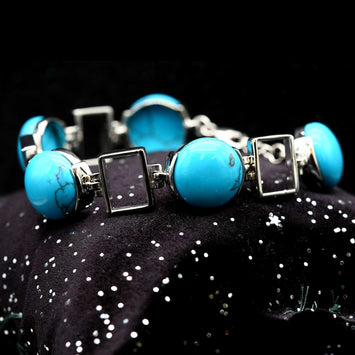 Bracelet Turquoise en argent SPW029