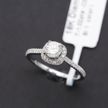 18K Bague en Or avec Diamond