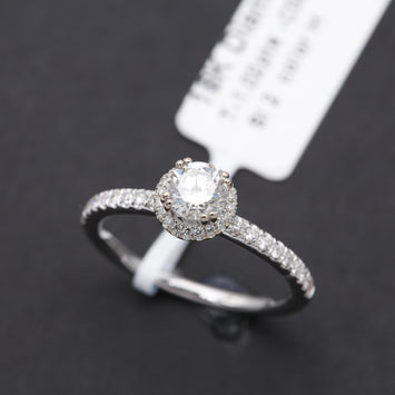 18K Bague en Or avec Diamond