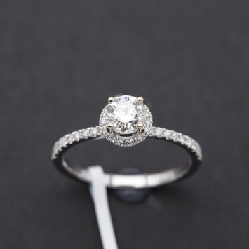 18K Bague en Or avec Diamond