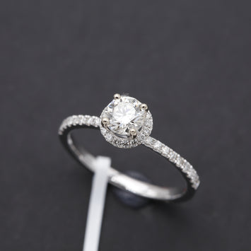 18K Bague en Or avec Diamond