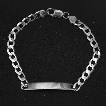 6.5mm Bracelet ID Gourmette en argent SP025
