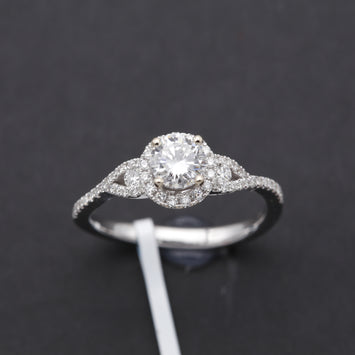 18K Bague en Or avec Diamond