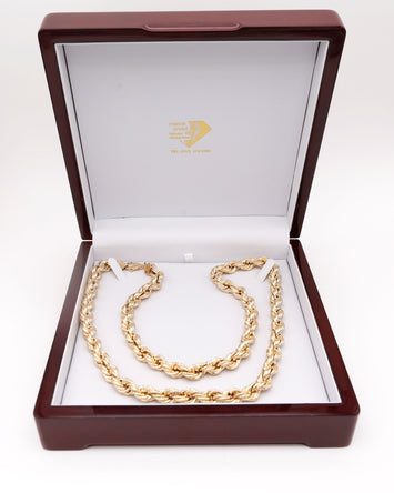 10mm -10K Chaîne Torsade en or GCR007