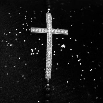 Bracelet croix en argent SPW052