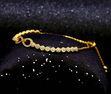 Bracelet infini en argent plaqué or  SPW057