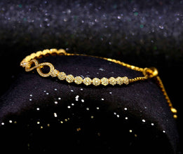 Bracelet infini en argent plaqué or  SPW057
