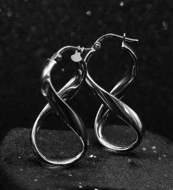 Boucles d'oreilles infini en argent  SE062