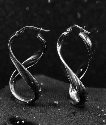 Boucles d'oreilles infini en argent  SE062