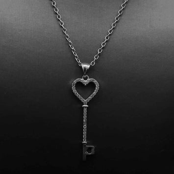 Pendentif clé coeur en argent SP054