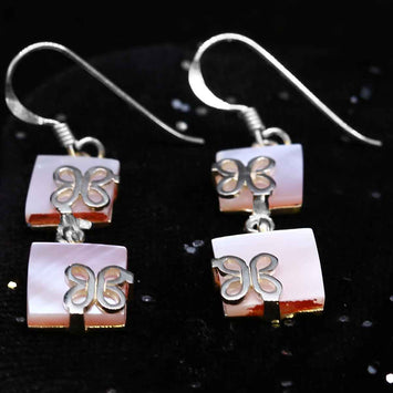 Boucles d'oreilles papillon en argent SE052