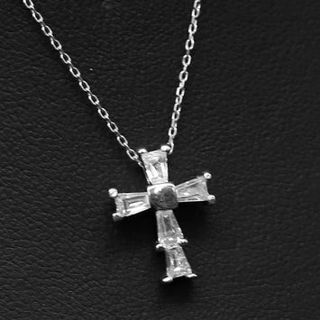 Pendentif croix en argent SP053