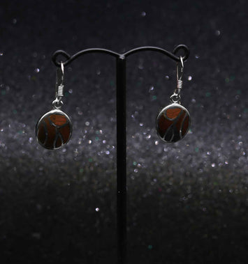 Boucles d'oreilles  en bois en argent SE055