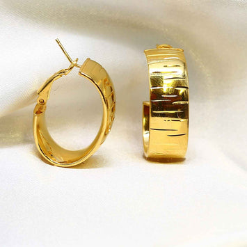 Boucles d'oreilles plaqué or en argent SE081