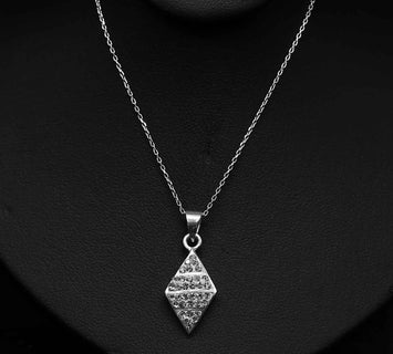Pendentif rhombe en argent SP064