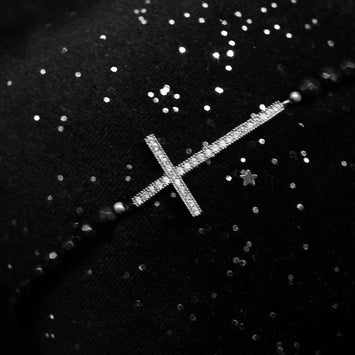 Bracelet croix en argent SPW053