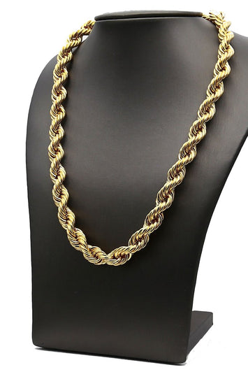 10mm -10K Chaîne Torsade en or GCR007