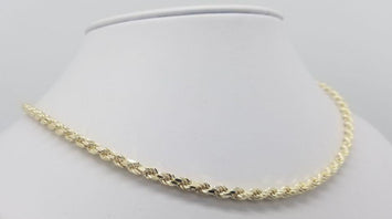 10k -5mm Robe Chaîne Diamond cut en or 26 pouce CR-006