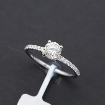 18K Bague en Or avec Diamond