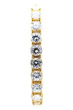 9.4mm-10k Gold Zircon Chain Bracelet for men