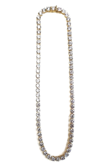 10.5mm-10k-Chaîne en or avec Zircon