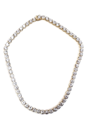 11mm-10k-Chaîne en or avec Zircon