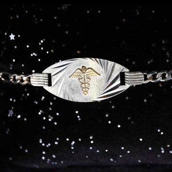 Bracelet alerte médicalet en argent SP044
