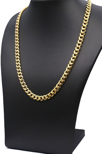 7.00mm-10k Chaîne Miami Cubain en or